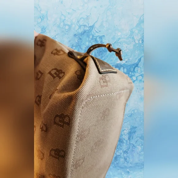 Dooney & Bourke Signature Tulip Tassel Monogram Tote. EUC - Picture 9 of 17